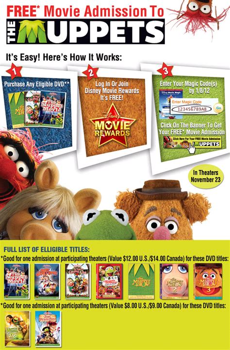 Free The Muppets Movie Tickets The Coupon Challenge