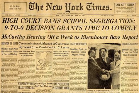 In This Historic 1954 Legal Case Public School Segregation Is Declared
