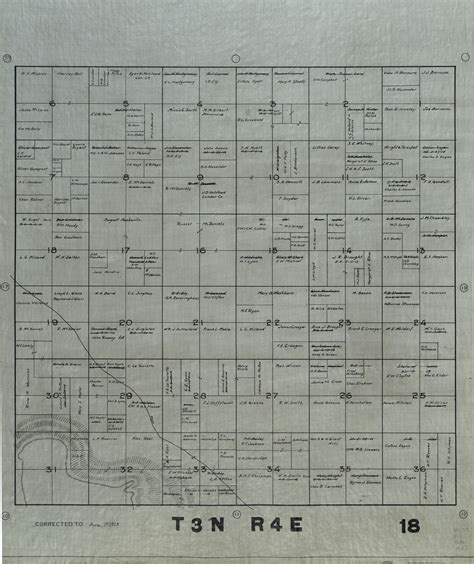 1923 Maricopa County Arizona Land Ownership Plat Map T3n R4e Arizona