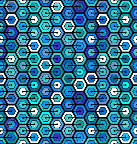Seamless Geometric Pattern With Hexagons Stock Vector Image By