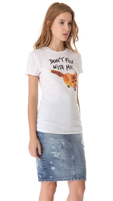 Lyst Juicy Couture Fox Graphic Tee In White