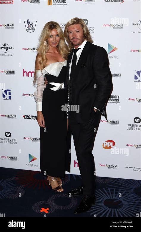 Nicky Clarke With Is Partner Kelly Simpkin Attending The Th Anniversary Hmv Football