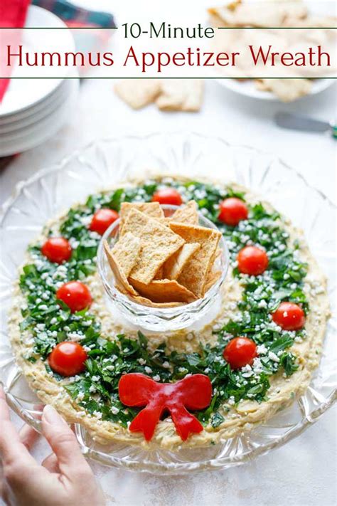 With mango season coming back, my first pick would be the fresh mango kiwi salsa! Easy Christmas Appetizer "Hummus Wreath" - Two Healthy ...