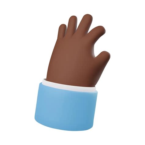 Premium Psd 3d Render Icon Of Dark Skinned Hand Gesture Vector Illustration