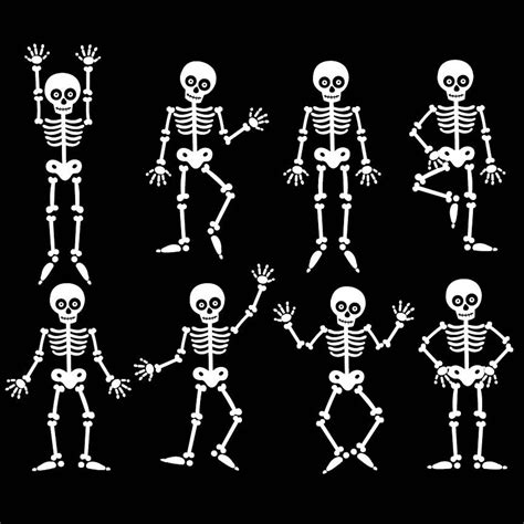 Halloween Skeleton Digital Clipart And Vector Set Instant Etsy In 2021 Halloween Skeletons