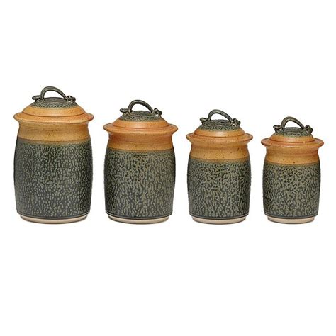 Stoneware Canister Set Kitchen Storage Jars Uncommongoods
