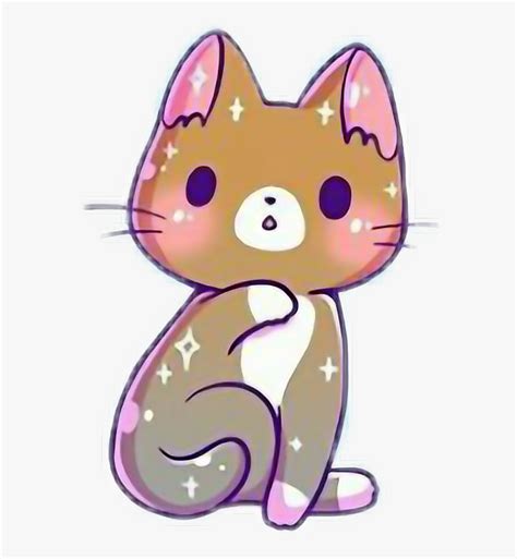 Transparent Cats Clipart Kawaii Cute Cat Drawing HD Png Download Transparent Png Image