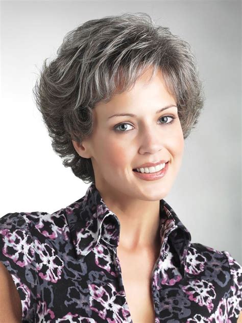 Classic Short Ladies Grey Wigs Short Wigs Capless Wigs Grey Wigs