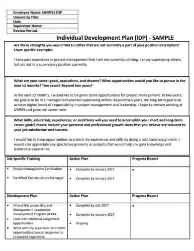 24 Free Personal Development Plan Templates Word Excel Templates