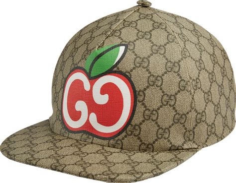 Gucci Beige Canvas Apple Logo Hat Inc Style