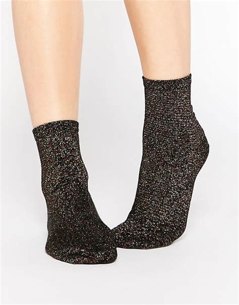 ASOS Sheer Glitter Ankle Socks Best Sheer Socks POPSUGAR Fashion