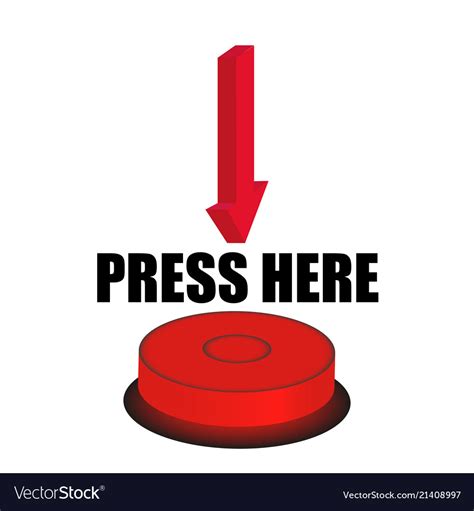 Red Press Here Button Royalty Free Vector Image