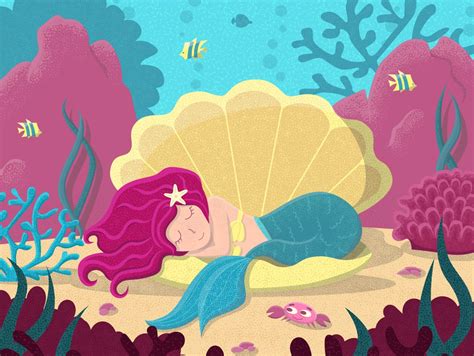 Little Mermaid In A Shell By Blackmini On Dribbble