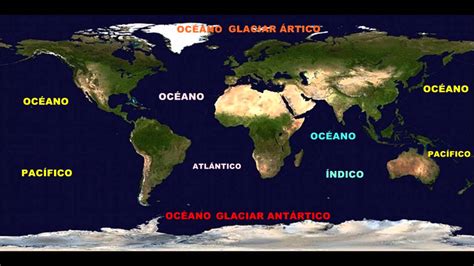 Mapa Hidrologico Del Mundo Con Las Etiquetas De Los Oceanos De Los Images