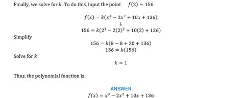Solved Please See Attached Find An Nth Degree Polynomial Function