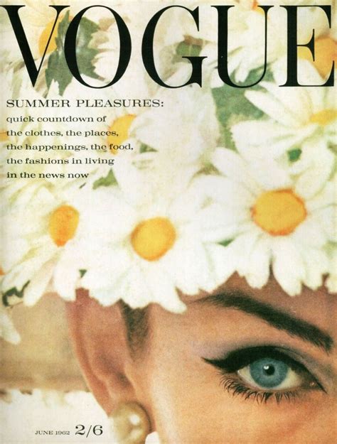 Vogue Uk Cover Photographed By David Bailey June 1962 Vintage Vogue