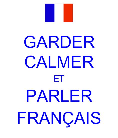 Garder Calmer Et Parler FranÇais Poster Prilly Keep Calm O Matic