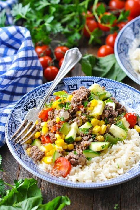 Loaded With Fresh Seasonal Produce This Easy Ground Beef Dinner With