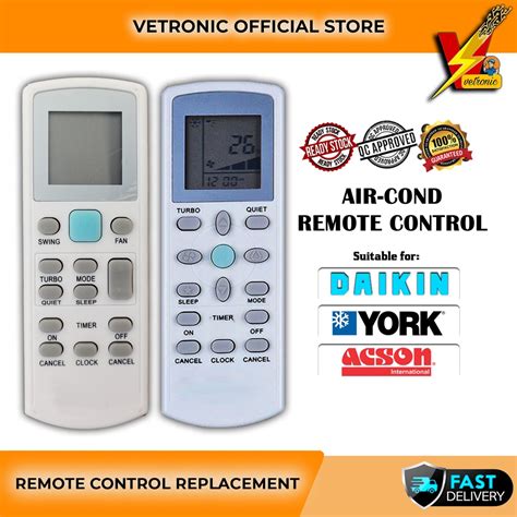 DAIKIN YORK ACSON Remote Control Aircond Air Cond Conditioner Air Cond