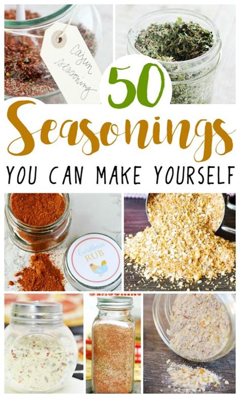 50 Easy Homemade Seasonings Homemade Seasonings Homemade Spices