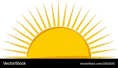Isolated Half Sun Icon Royalty Free Vector Image
