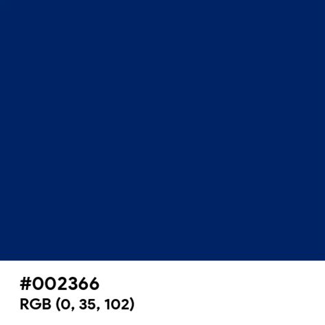 Royal Blue Traditional Color Hex Code Is 002366