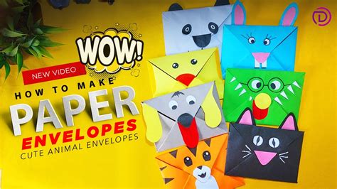 How To Make Paper Envelope Cute Animals Easy Origami Envelope