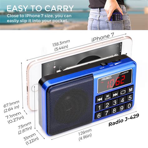 Prunus J 429sw Portable Radios Small Amfmsw Rechargeable Radio With