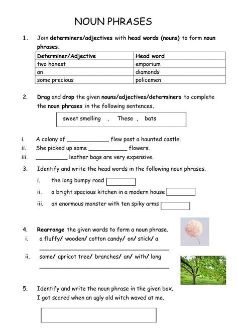 Noun clauses worksheet with answers pdf. Noun Phrases worksheet