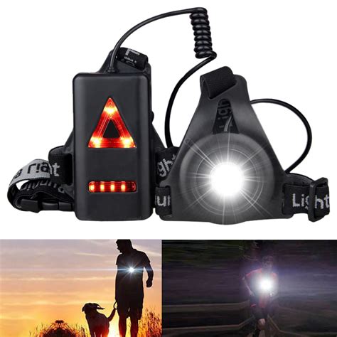 Outdoor Sport Led Night Running Light Usb Rechargeable Chest Lamp