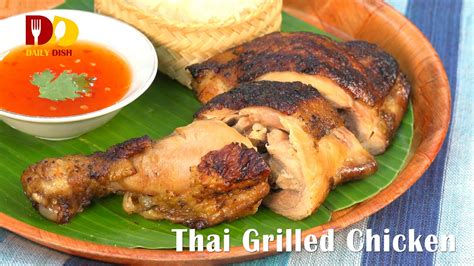 Thai Grilled Chicken Thai Food ไก่ย่าง Gai Yang Youtube