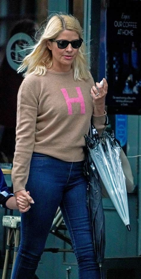 Holly Willoughby Rocks Personalised H Logo Jumper On Day Out With