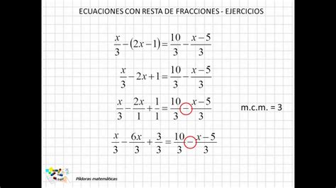 15 Ecuaciones Con Fracciones Ejercicios Ii Youtube