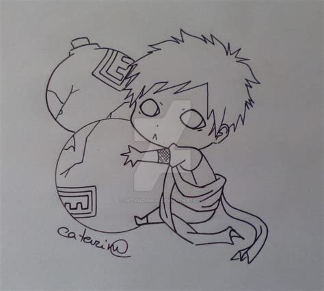 Gaara Chibi Lineart By Xetauzumaki On Deviantart