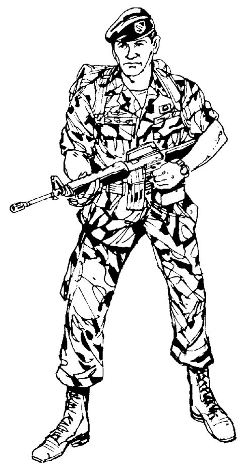 Gambar Army Soldier Coloring Page Home Men Pages Kids Adults Mewarnai