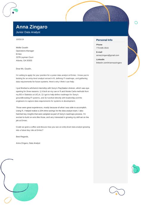 Data Analyst Cover Letter Examples Ready To Use Templates