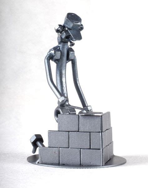 t to the bricklayer brick mason t handmade ornament figurine metaldiorama metal art