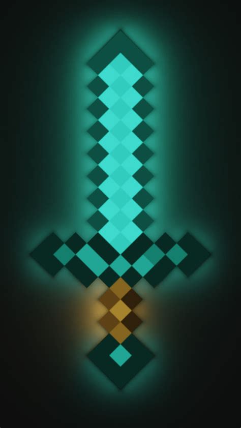 Minecraft Diamond Sword Wallpaper Sketch Overflow