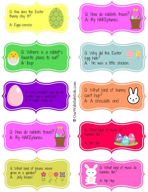 Easter Jokes For Kids Free Printable Our Wabisabi Life