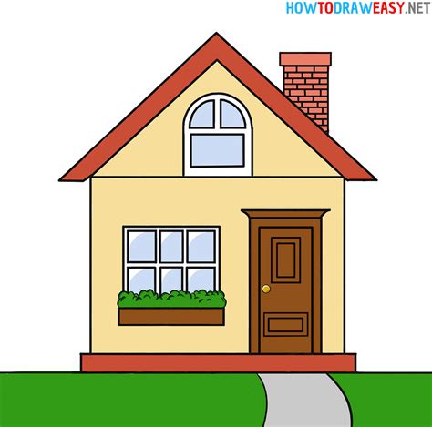 How To Draw A Cartoon House From The Word House An Easy Word Cartoon