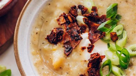 Creamy Vegan Potato Leek Soup Minimalist Baker Recipes Youtube