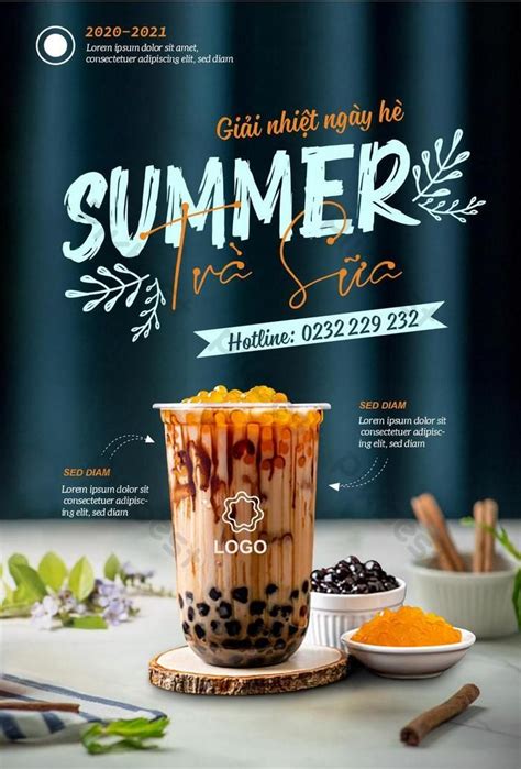 Milk Tea Poster In Summer Cooling Artofit