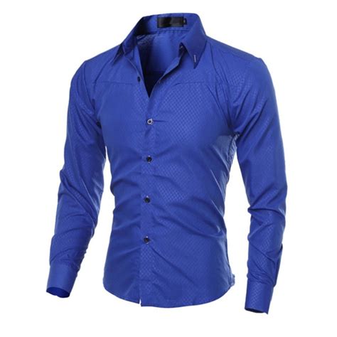 Shirts Mens Royal Blue Long Sleeve Slim Fit Dress Shirt Poshmark