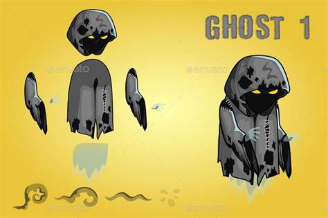 Ghosts 2d Game Character Sprite Sheet Game Character Sprite