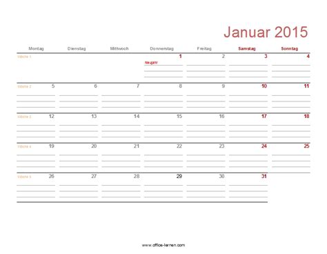 Kostenlose Kalendervorlagen 2015 Office Seite 2 Von 2