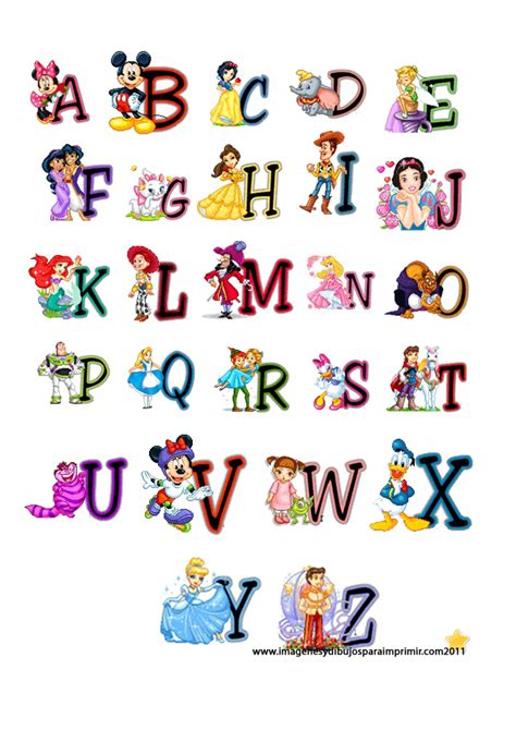 Abecedario Disney 595×842 Abc Coloring Pages Princess Coloring