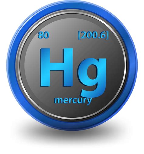 Mercury Chemical Element Chemical Symbol With Atomic Number And Atomic