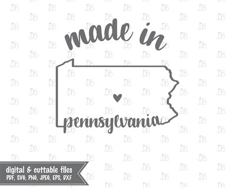 Made In Pennsylvania Instant Digital Download Printable Etsy Sweden