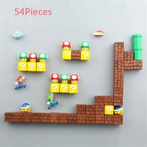 3d Super Mario Magnet Toy Decoration 54 Combinations In 2021 Fridge