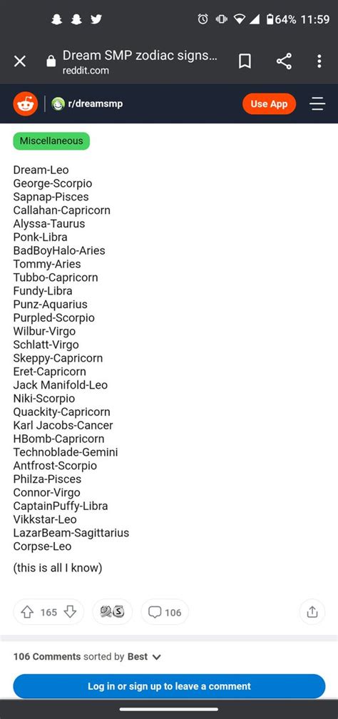 Which Dream Smp Member Are You Based On Your Zodiac Sign Dream Smp